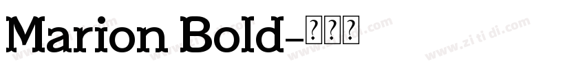 Marion Bold字体转换